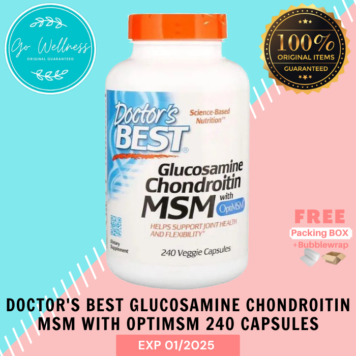 Jual Doctors Best Glucosamine Chondroitin MSM with OptiMSM 240 Caps ...
