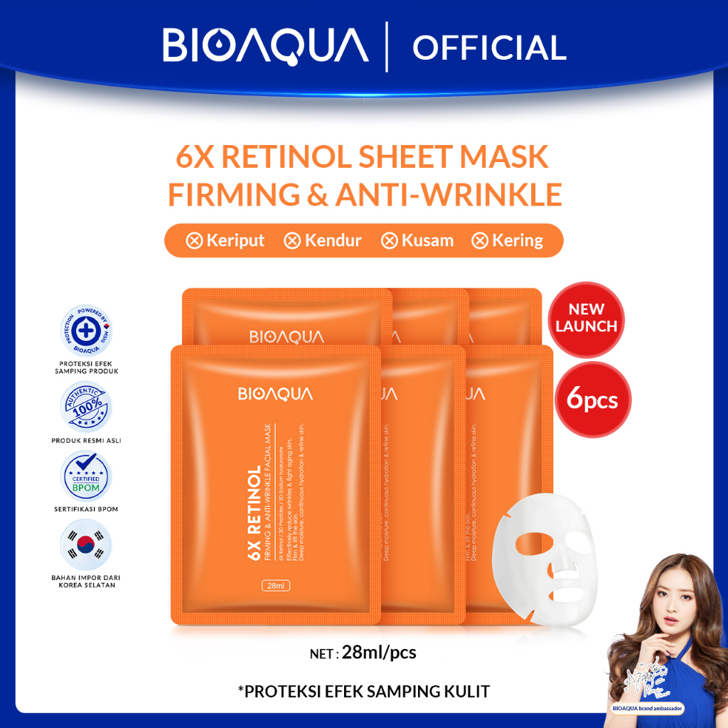 Jual BIOAQUA Bundle 6pcs Sheet Mask Masker Wajah Set SymWhite 377