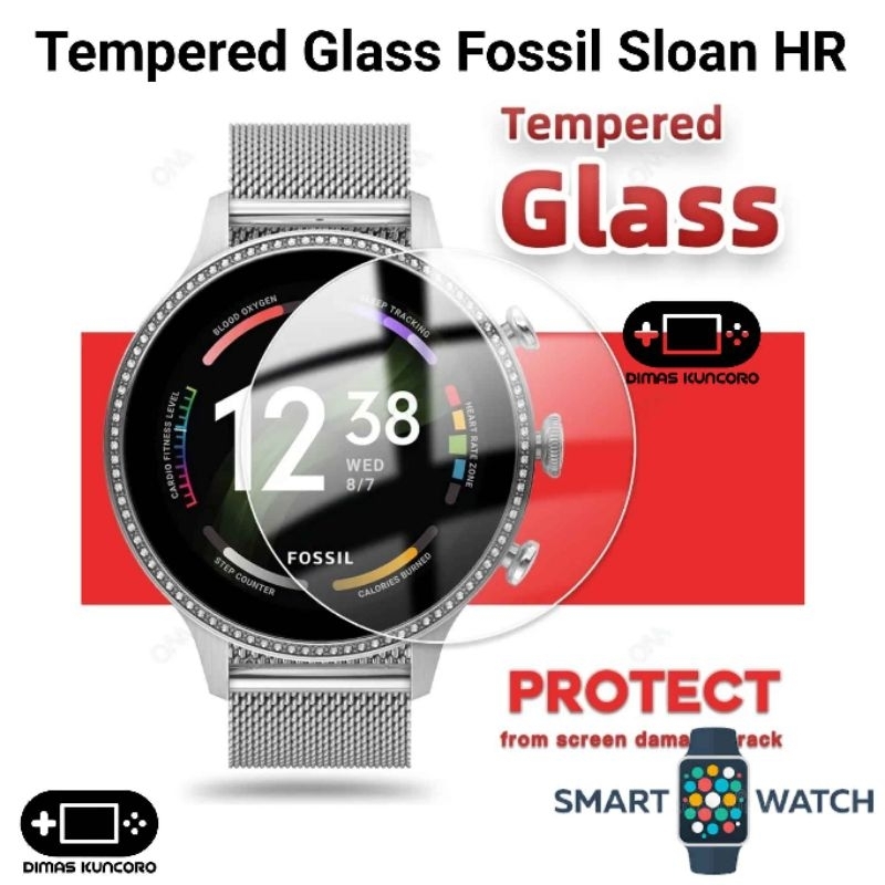 Jual Tempered Glass Fossil Sloan HR Anti Gores Screen Guard Gen 4 LCD Pelindung Layar Smartwatch Shopee Indonesia
