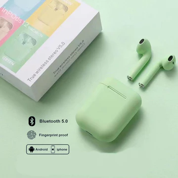 Headset Bluetooth Inpods Wireless I12 Macaron Earphone Tws Bluetooth 5.0 Warna Macaron