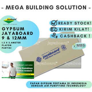 Jual Gypsum Jayaboard 1200x2400mm + Papan Gipsum Jaya 9mm Partisi ...