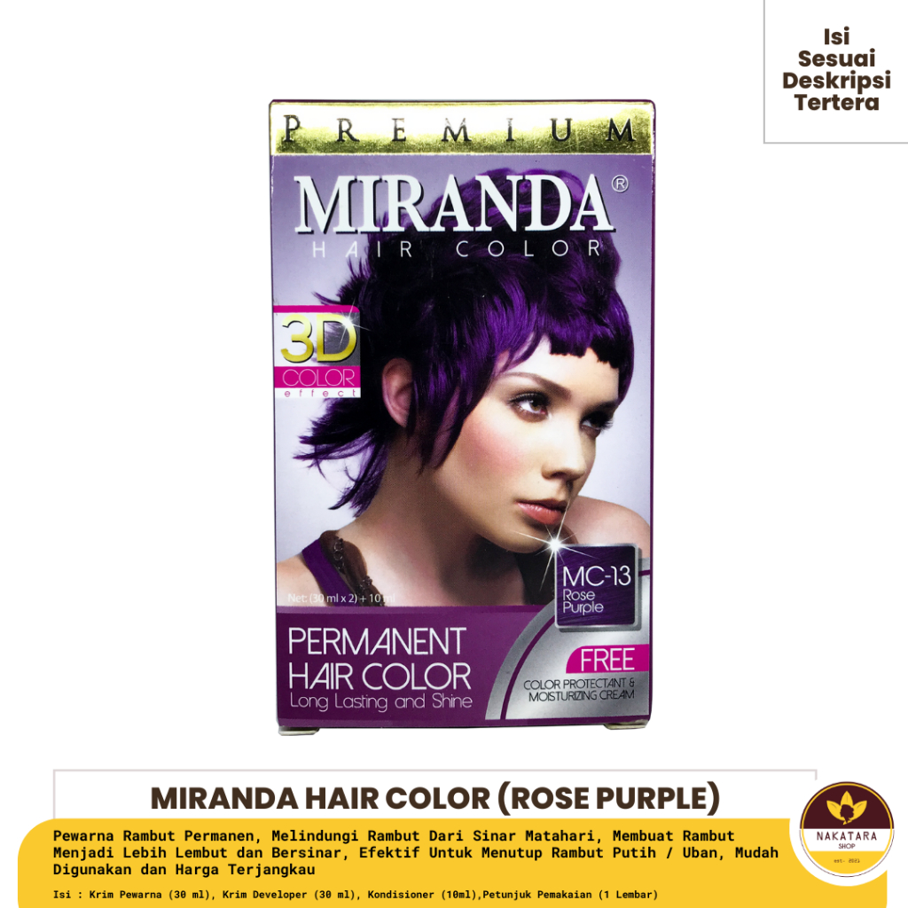 Jual MIRANDA HAIR COLOR PEWARNA RAMBUT WARNA KOMPLIT (ALL VARIANT) ISI ...