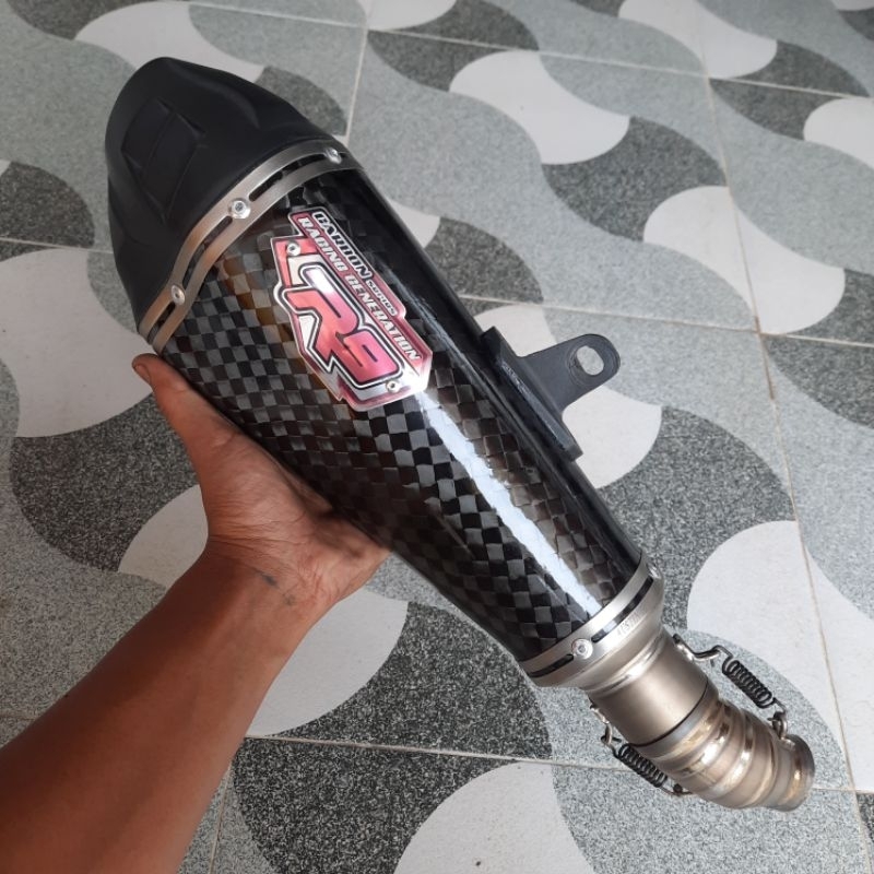 Jual slip on knalpot r9 austin titanium carbon original ninja 250 fi ...
