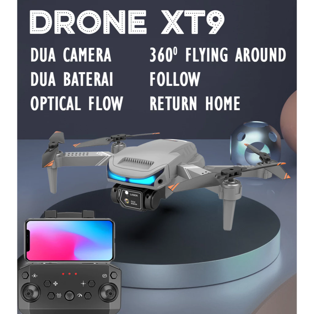 Drone Lipat Camera 4K HD XT9 double Camera