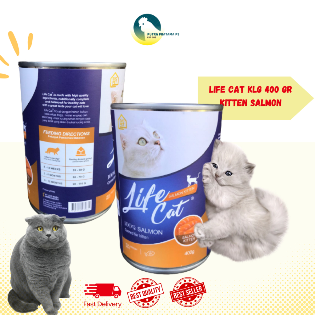 Jual Life Cat Kaleng Gr Makanan Basah Wet Food Kucing All Varian Rasa Kitten Adult Shopee