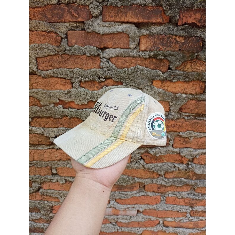 Jual BITBURGER GERMAN BEER CORDUROY BASEBALL CAP HAT DEUTSCHER FUSSBALL ...