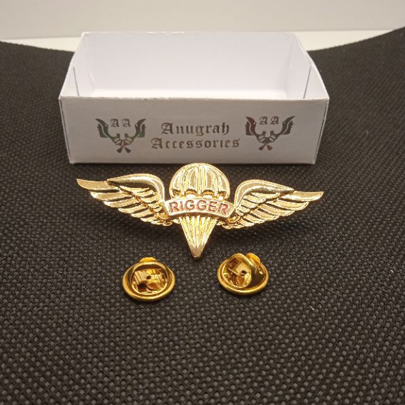 Jual brevet wing pin rigger gold silver tni ad | Shopee Indonesia