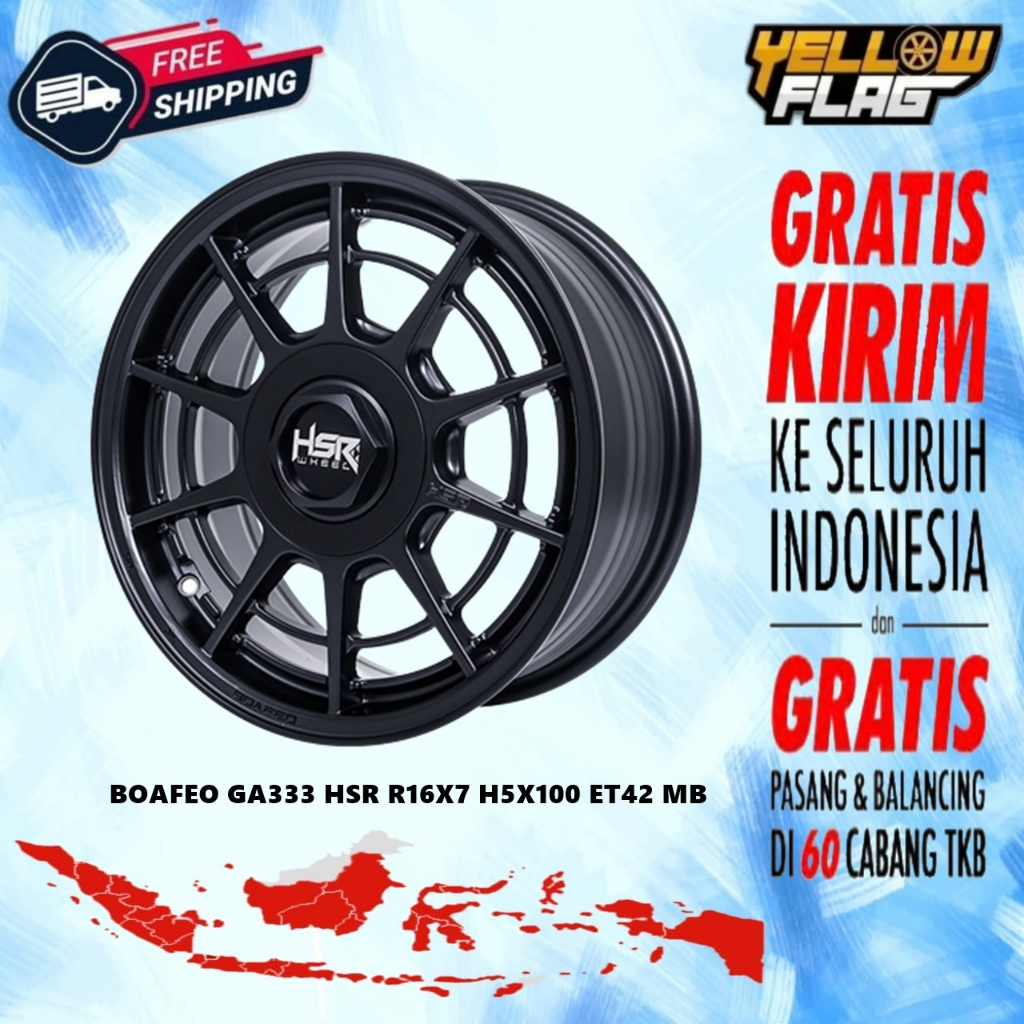Jual Velg Racing New Veloz Ring 16 HSR type Boafeo Pcd 5x100 velg mobil ...