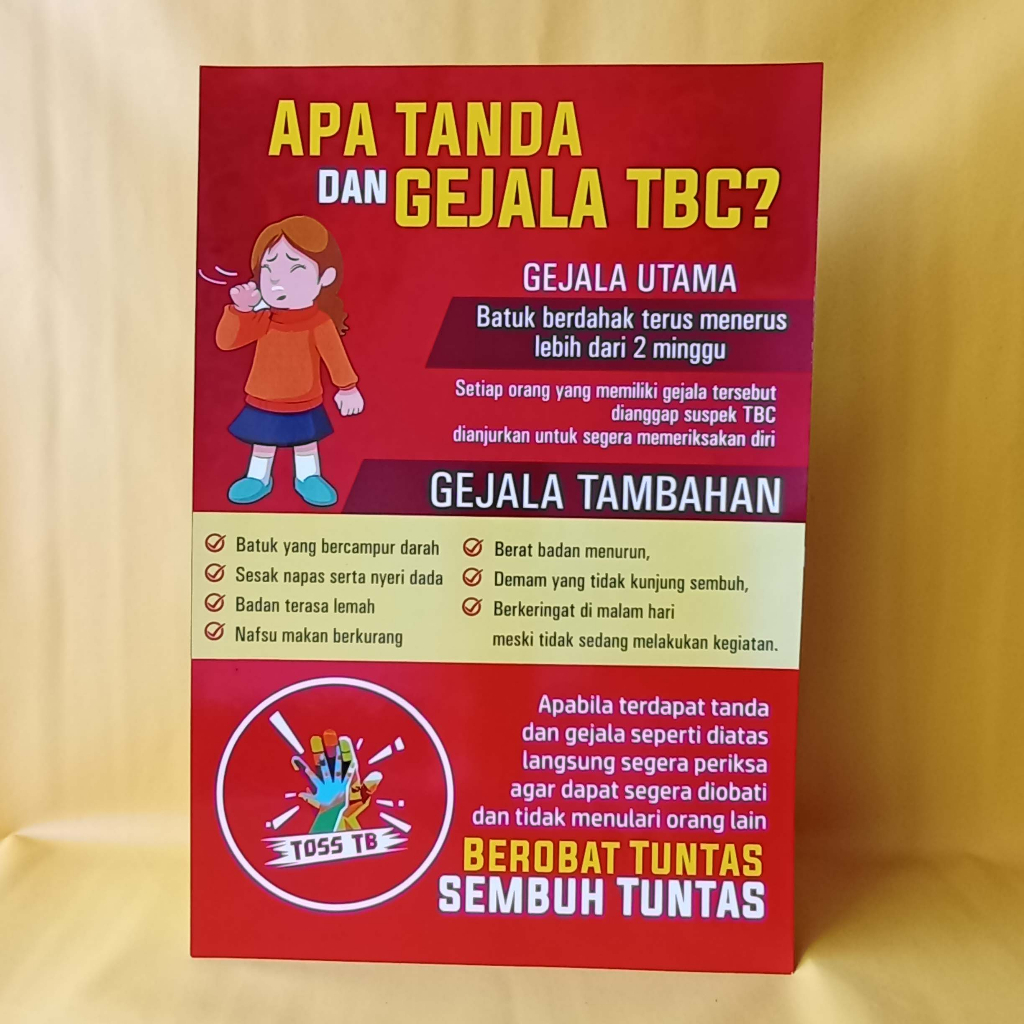 Jual Poster Penyakit Poster Apa Tanda Dan Gejala Tbc Poster Tuberkulosis Poster Kesehatan 