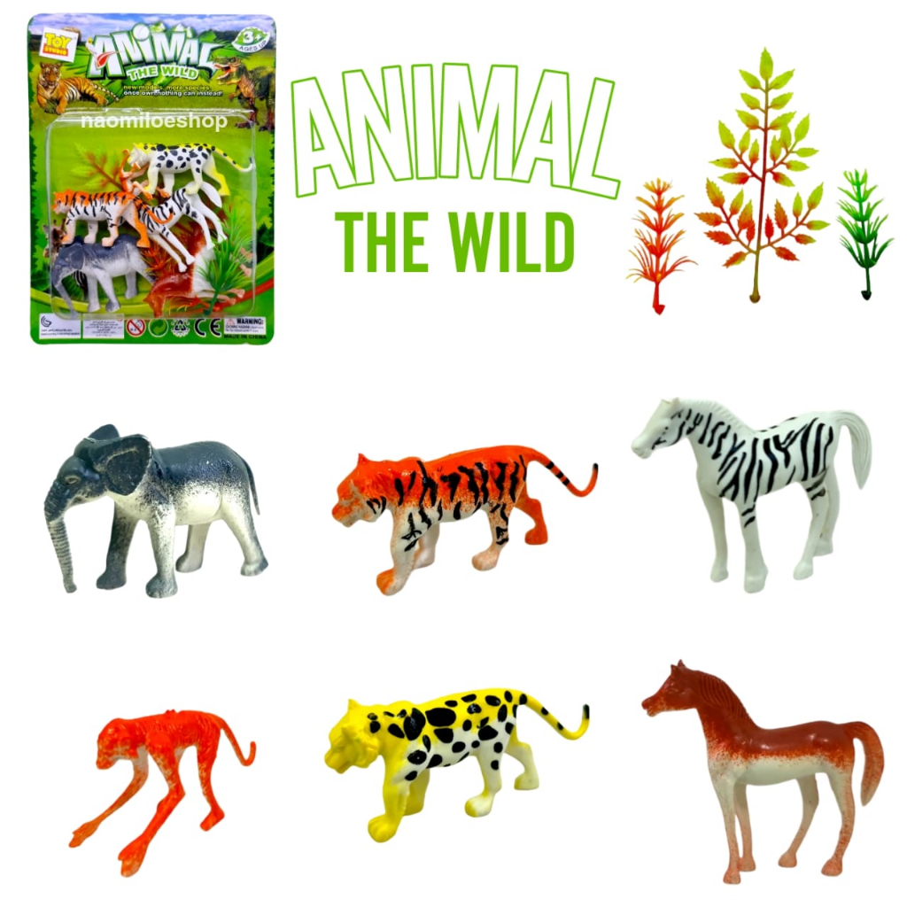 Jual Animal the wild 6pc Mainan Hewan Liar Set Mainan Figure 6 Hewan ...