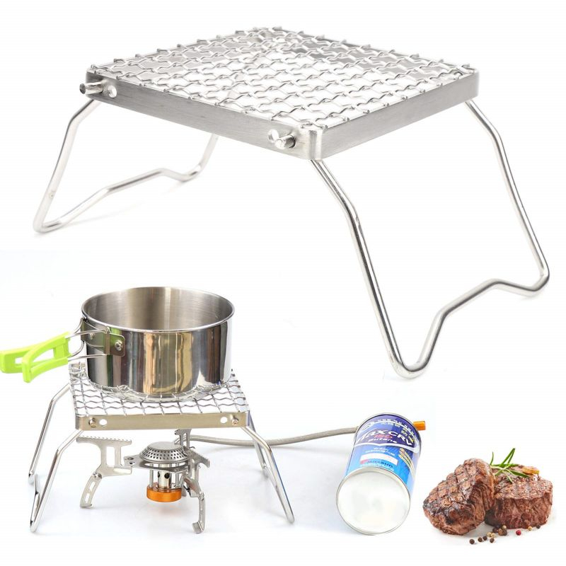 Jual Folding BBQ Grill Rack Stainless Mini Barbecue Grill Stove Stand ...
