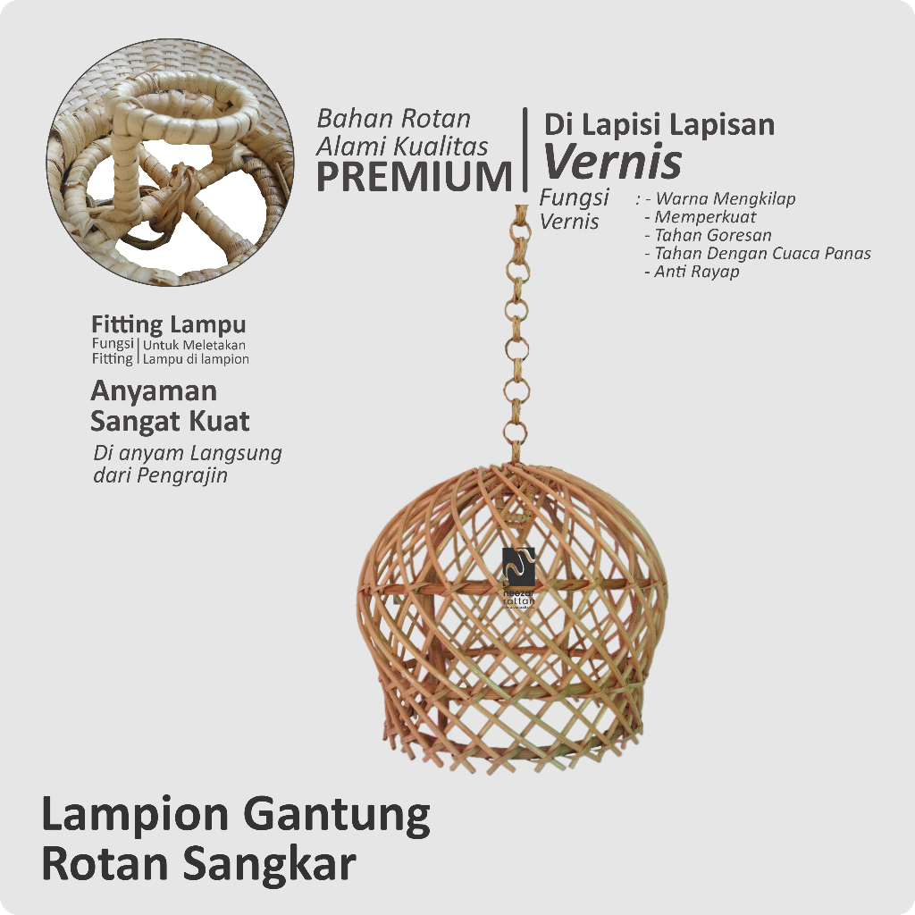 Jual Kap Lampion Tamu Mode Sangkar Rotan Lampu Hias Gantung Taman Shopee Indonesia