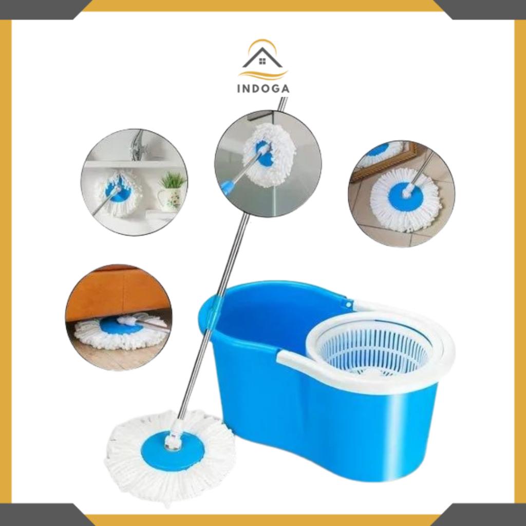 Jual [ Indoga ] Alat Pel Lantai Super Praktis Spin Mop Super - Alat Pel ...