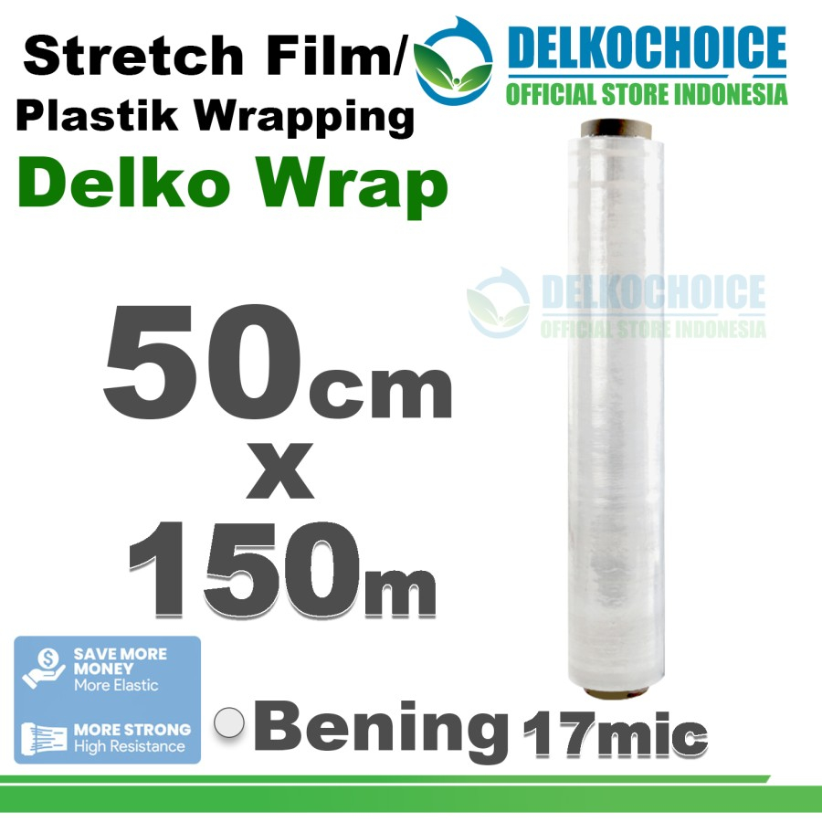 Jual Stretch Film Bening Hitam 50cm X 150m Plastik Wrapping | Shopee ...