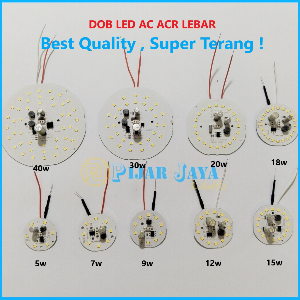 Jual PCB Lampu LED AC Berbagai Macam Watt Diameter Lebar Mata Modul