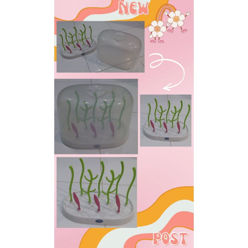 Jual baby safe drying rack drying rak with cover rak pengering botol ...