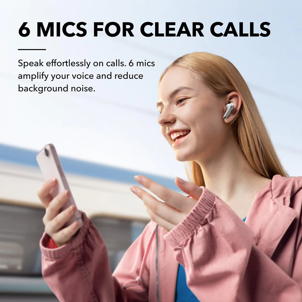 Soundcore by Anker Liberty 4 NC Earbuds Bluetooth 5.3 ANC Hi-Res Sound Earphones Wireless Charging TWS 50H Battery