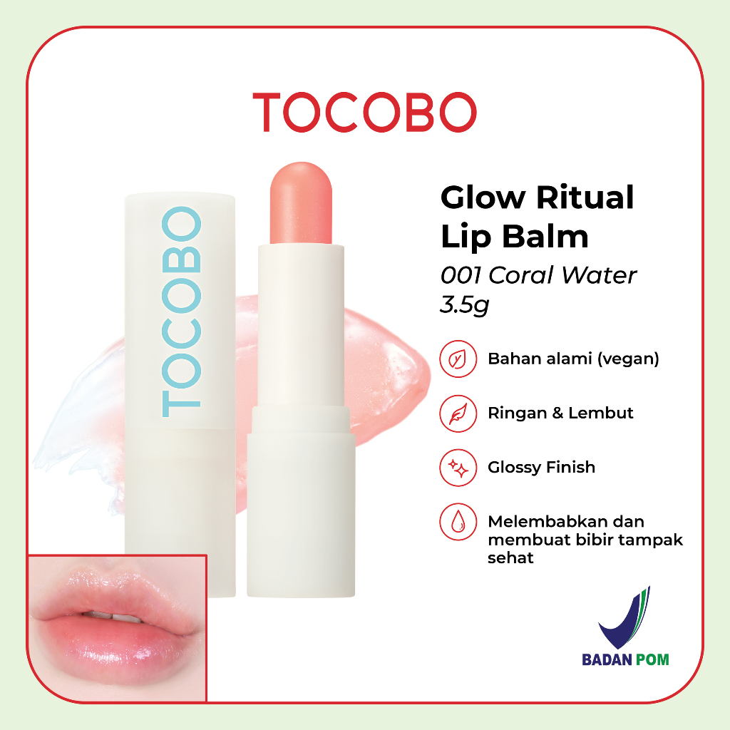 Jual Tocobo Glow Ritual Lip Balm 001 Coral Water 35g Glowing Shopee Indonesia