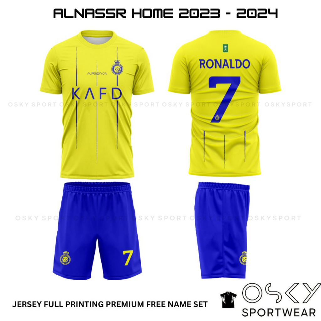 Jual Jersey Al Nassr Home 2023 2024 Full Printing Premium Shopee