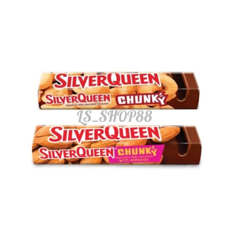Jual Silver Queen Chunky Bar 26gr Cashew // Almond | Shopee Indonesia