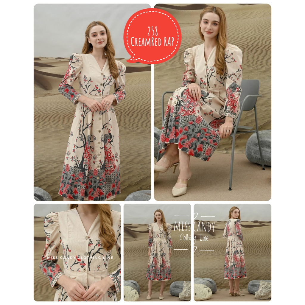Jual Maxi Long Dress Batik Manopo Kancing 258 JM UBI MTS DNA AYU JCO ...