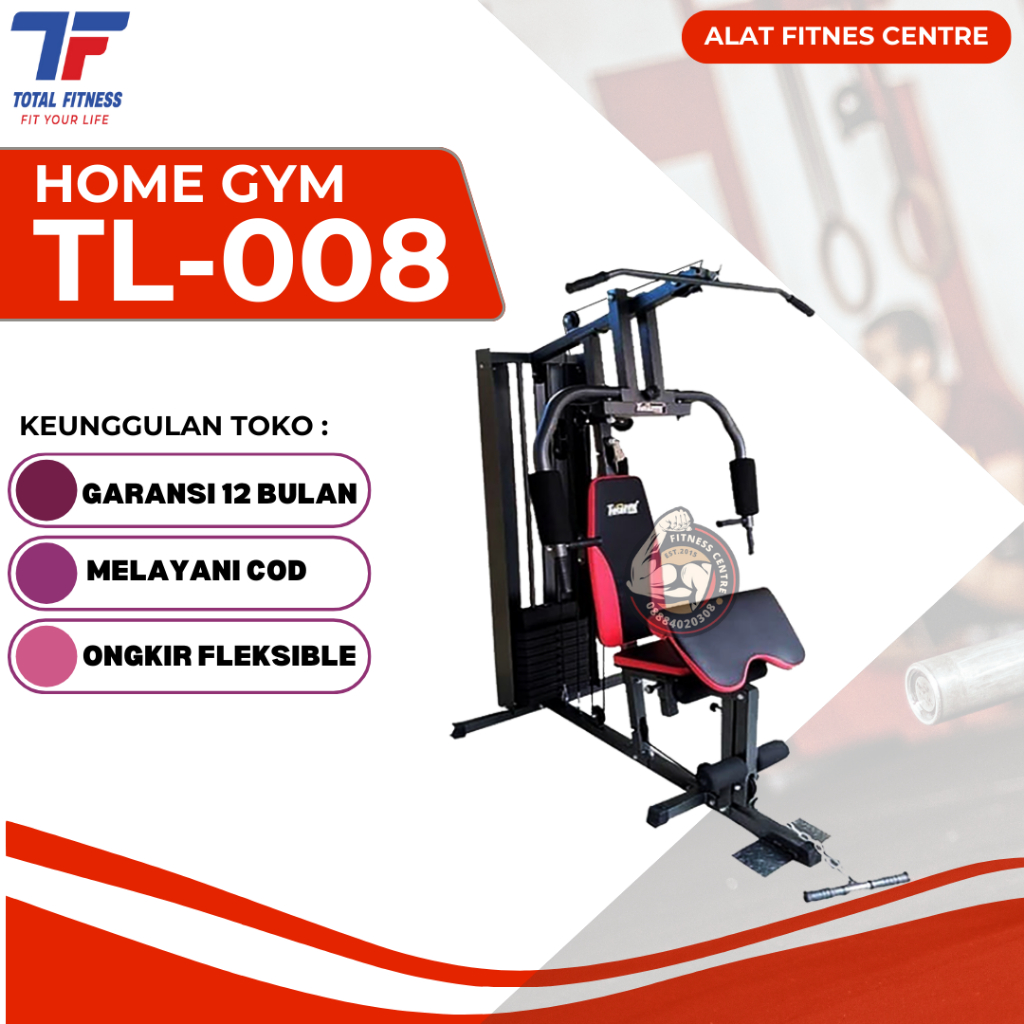 Jual Total Fitness Alat Angkat Beban Home Gym 1 Sisi TL HG 008 Alat ...