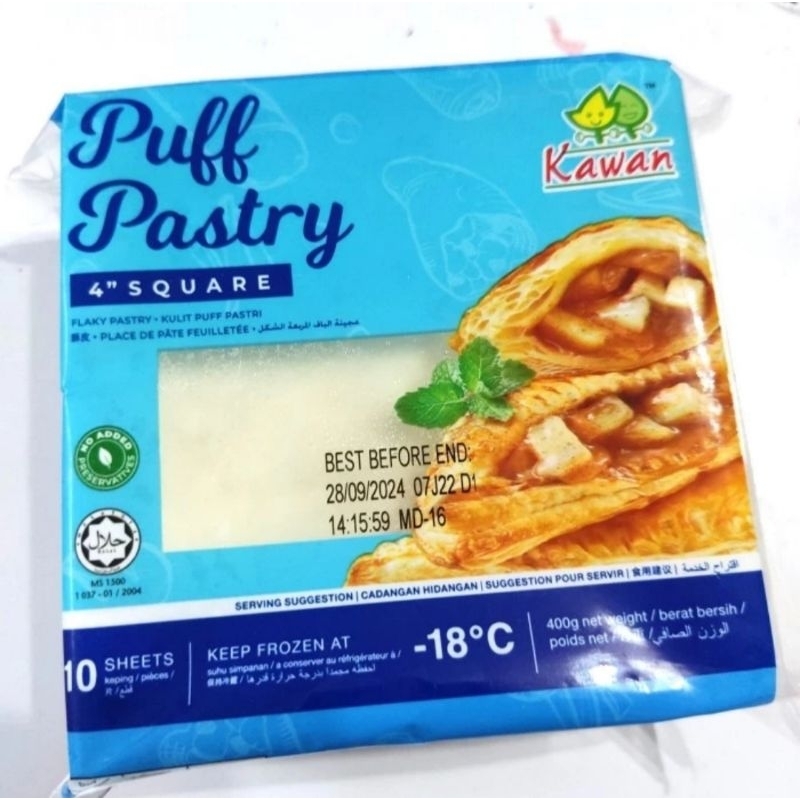 Jual kawan puff pastry square 400 gr / puff pastry block 400 gr EDO stella puff / croissant