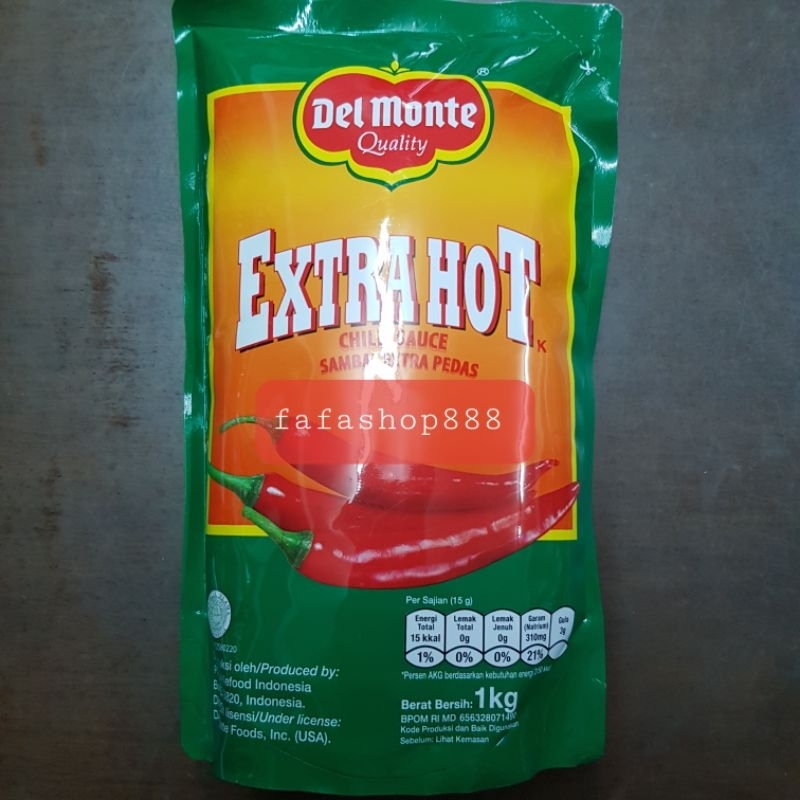 Jual Sambal Extra Pedas Delmonte Chilli Sauce Extra Hot 1kg Shopee