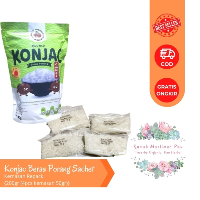 Jual Konjac Rice Beras Porang Kemasan Repack 200gr | Shopee Indonesia
