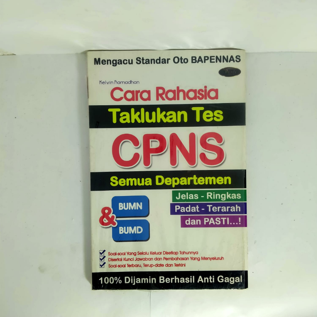 Jual CARA RAHASIA TAKLUKAN TES CPNS SEMUA DEPARTEMEN BUMN DAN BUMD ...