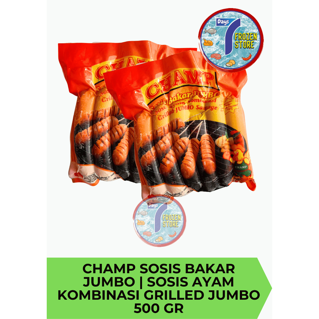 Jual Champ Sosis Bakar Jumbo Sosis Ayam Kombinasi Grilled Jumbo Gr Shopee Indonesia