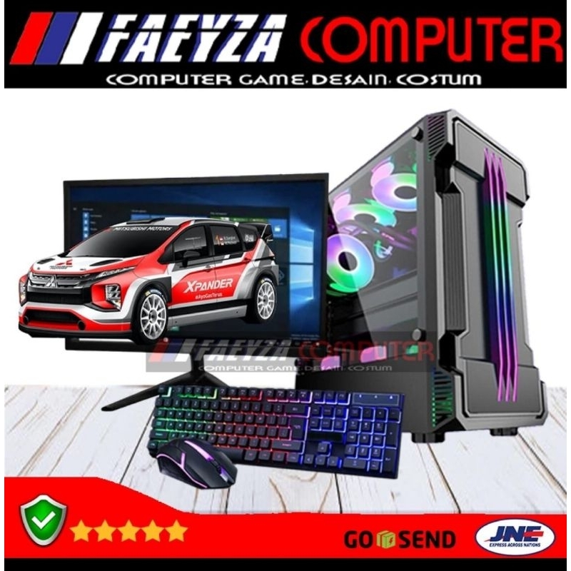 PC Gaming Editing Lengkap Intel Core I5 Ram 8gb SSD 128GB HDD 500gb VGA 2GB Monitor 19 inci