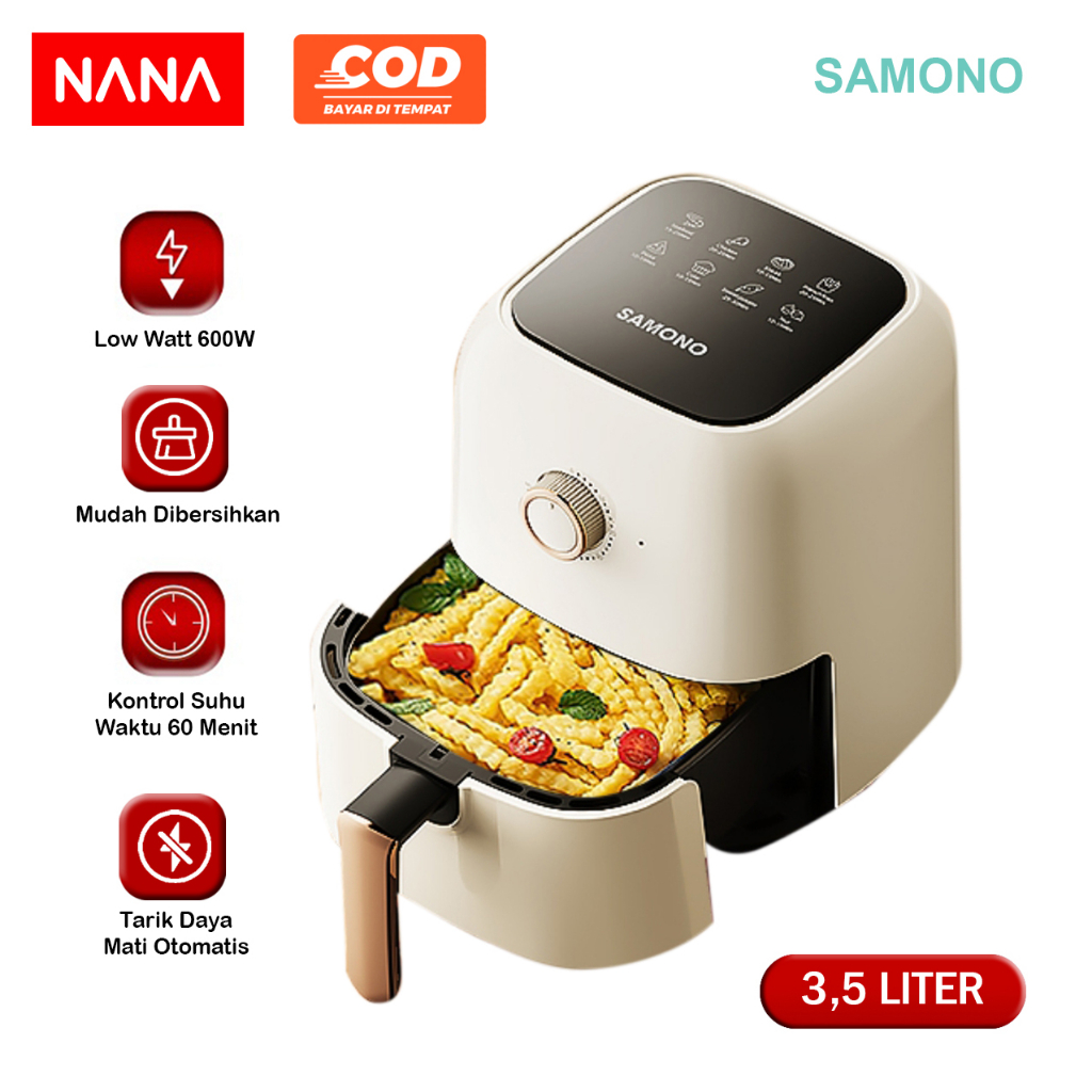 Jual NANA - Samono 3.5 Liter Air Fryer Low Watt 650W Menggoreng Tanpa ...