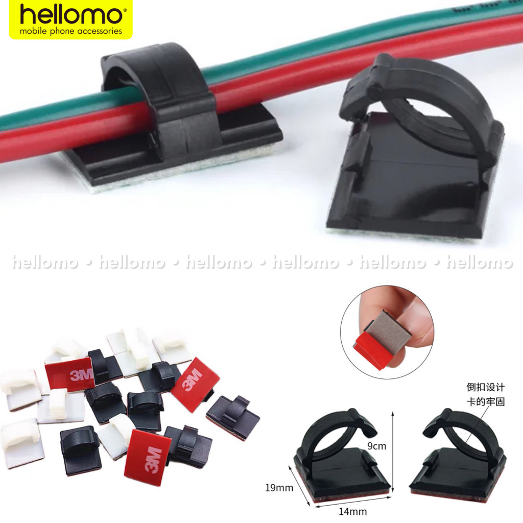 Jual Cable Clip Holder Organizer Klem Klip Pengikat Kabel Perapih ...
