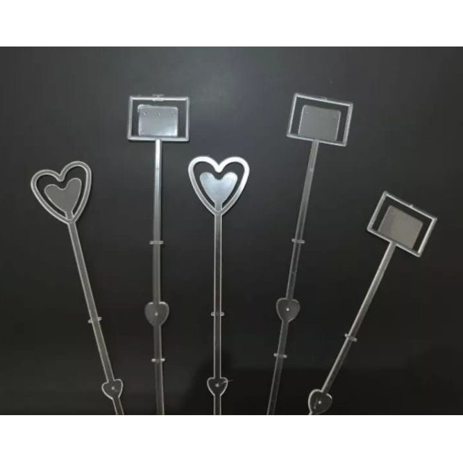 Jual Stick Kartu Plastik Buket Bunga / Stick Card Love & Bulat / Holder ...