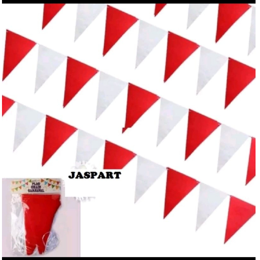 Jual Rumbai / Hiasan / Bendera Kain Segitiga Merah Putih | Shopee Indonesia