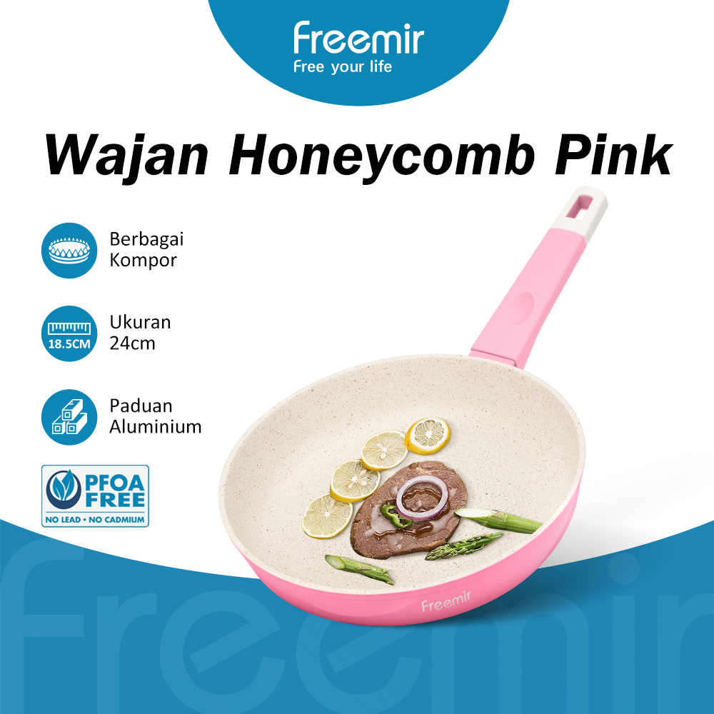 Jual Freemir Sakura Series Wajan Pengorengan Pink Sauce Pan Fry Pan Cm Shopee Indonesia