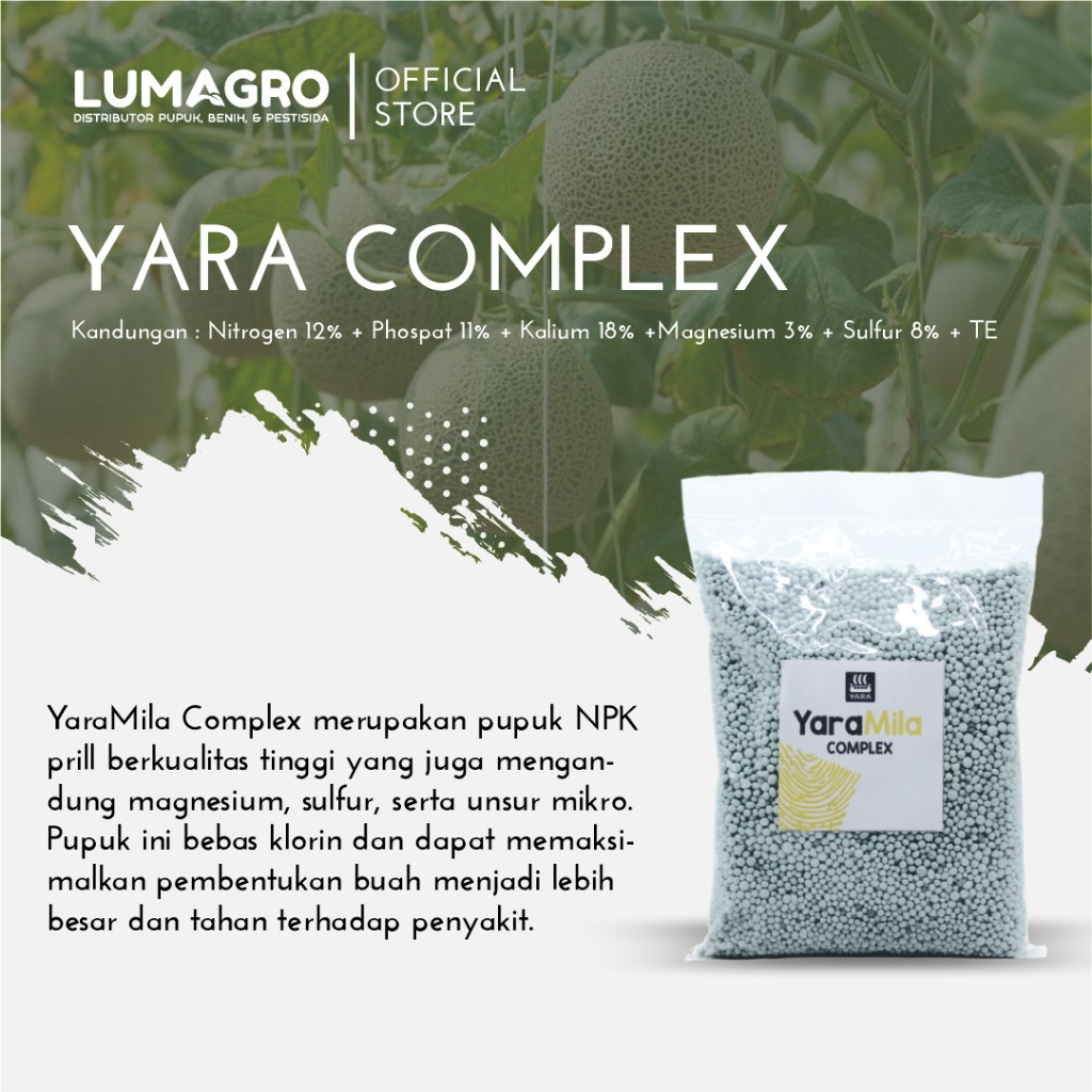 Jual Pupuk YaraMila Complex 500gr Repack Meningkatkan Toleransi Tanaman ...