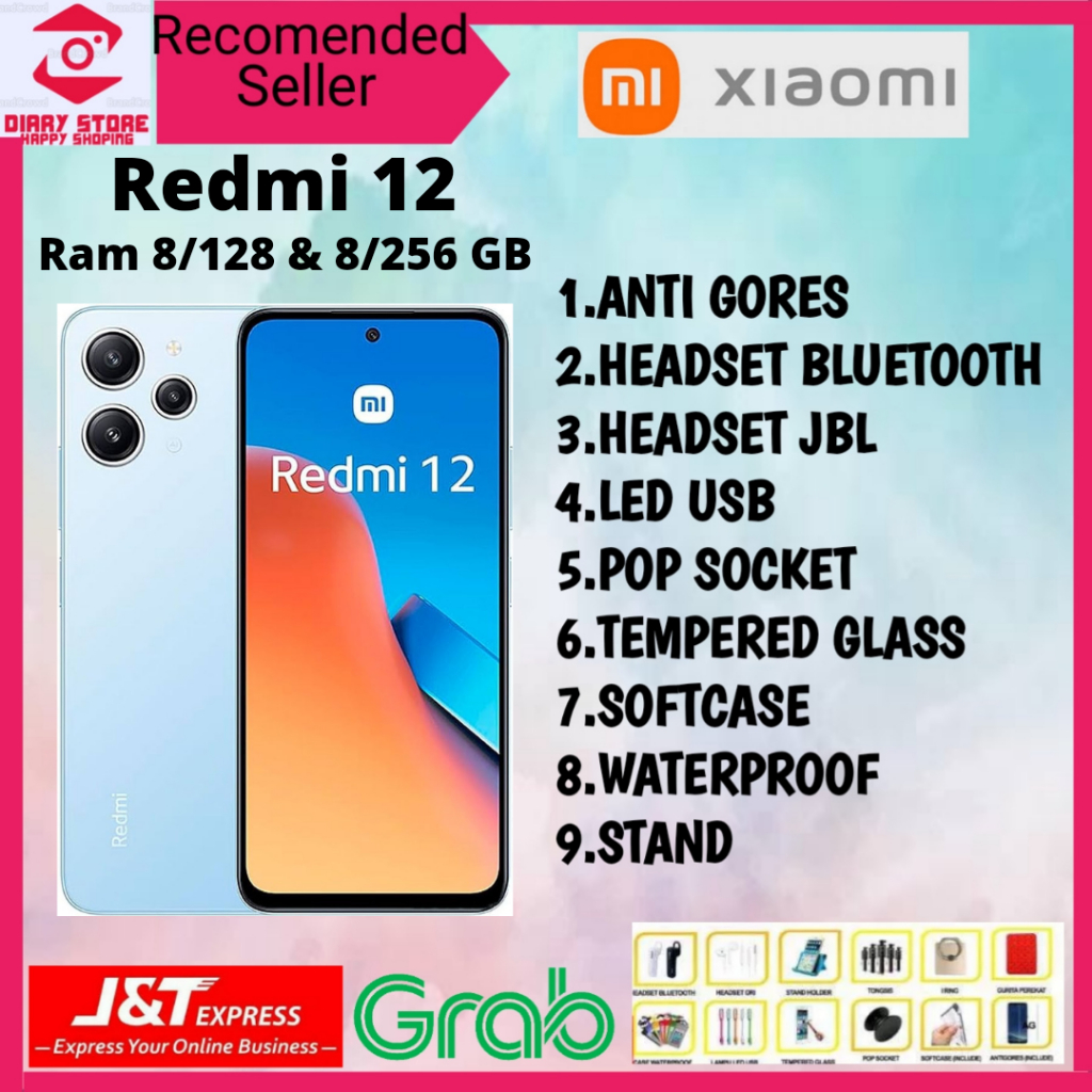 Xiaomi Redmi 12 RAM 8GB ROM 128/256GB Garansi Resmi