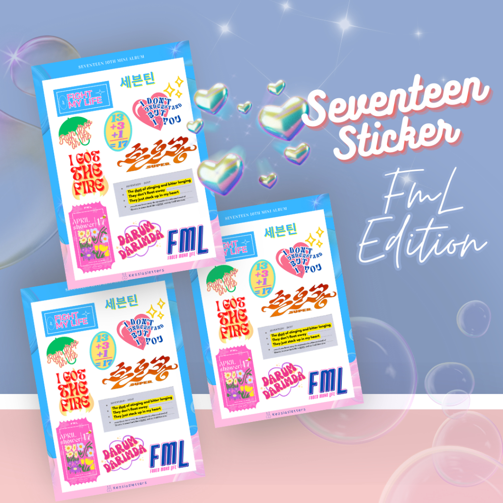 Jual SEVENTEEN FML EDITION STICKERS CUTTING KISS CUT | Shopee Indonesia