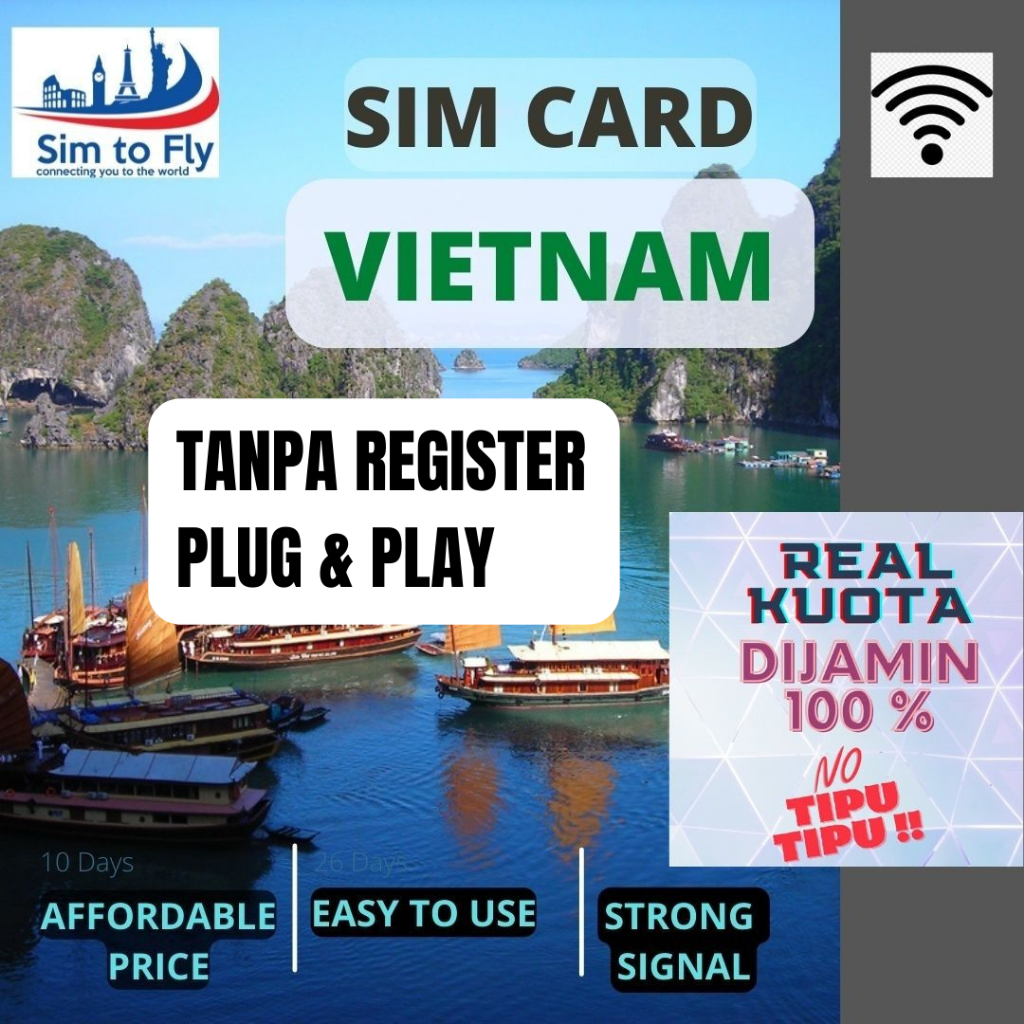 Jual Sim card Vietnam Unlimited Data Simcard Vietnam Shopee Indonesia