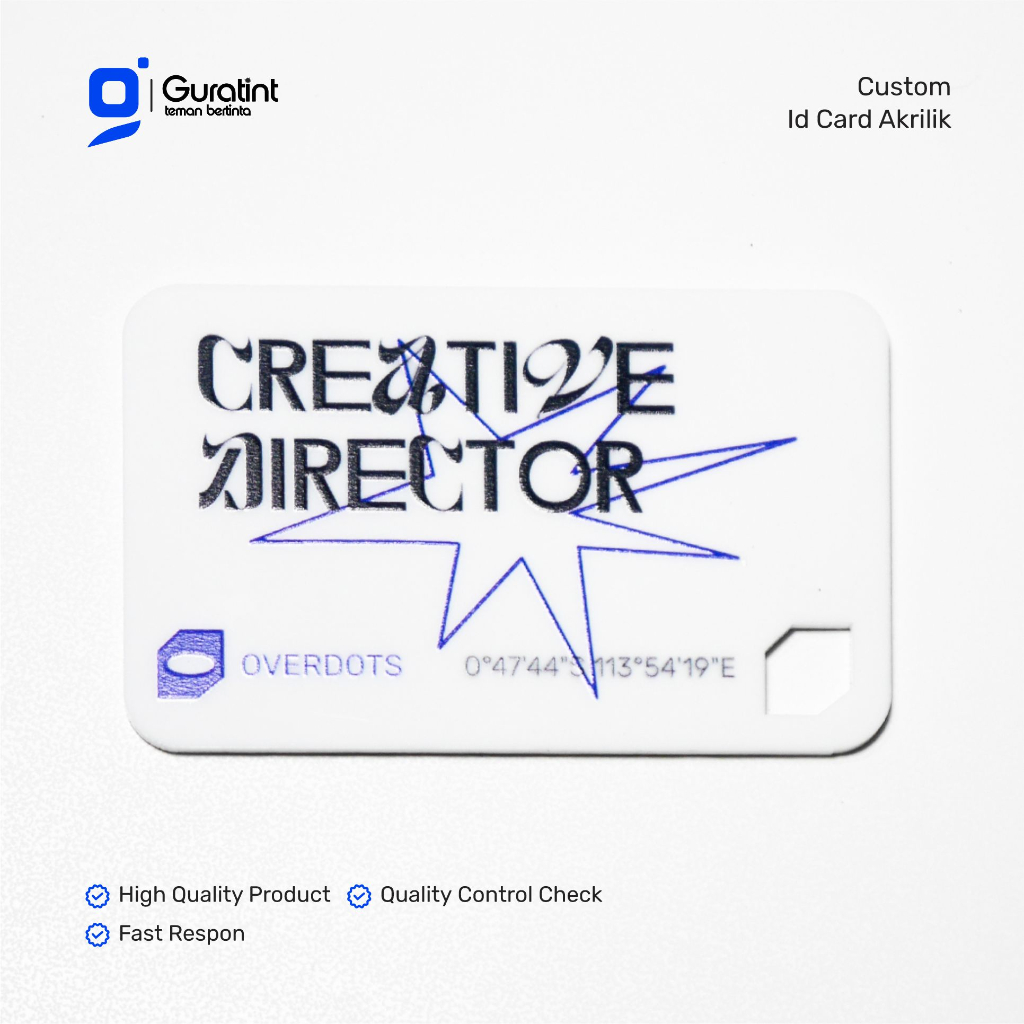 Jual Cetak Kartu Id Card - Kartu Nama bisnis Bahan Akrilik | Custom ...