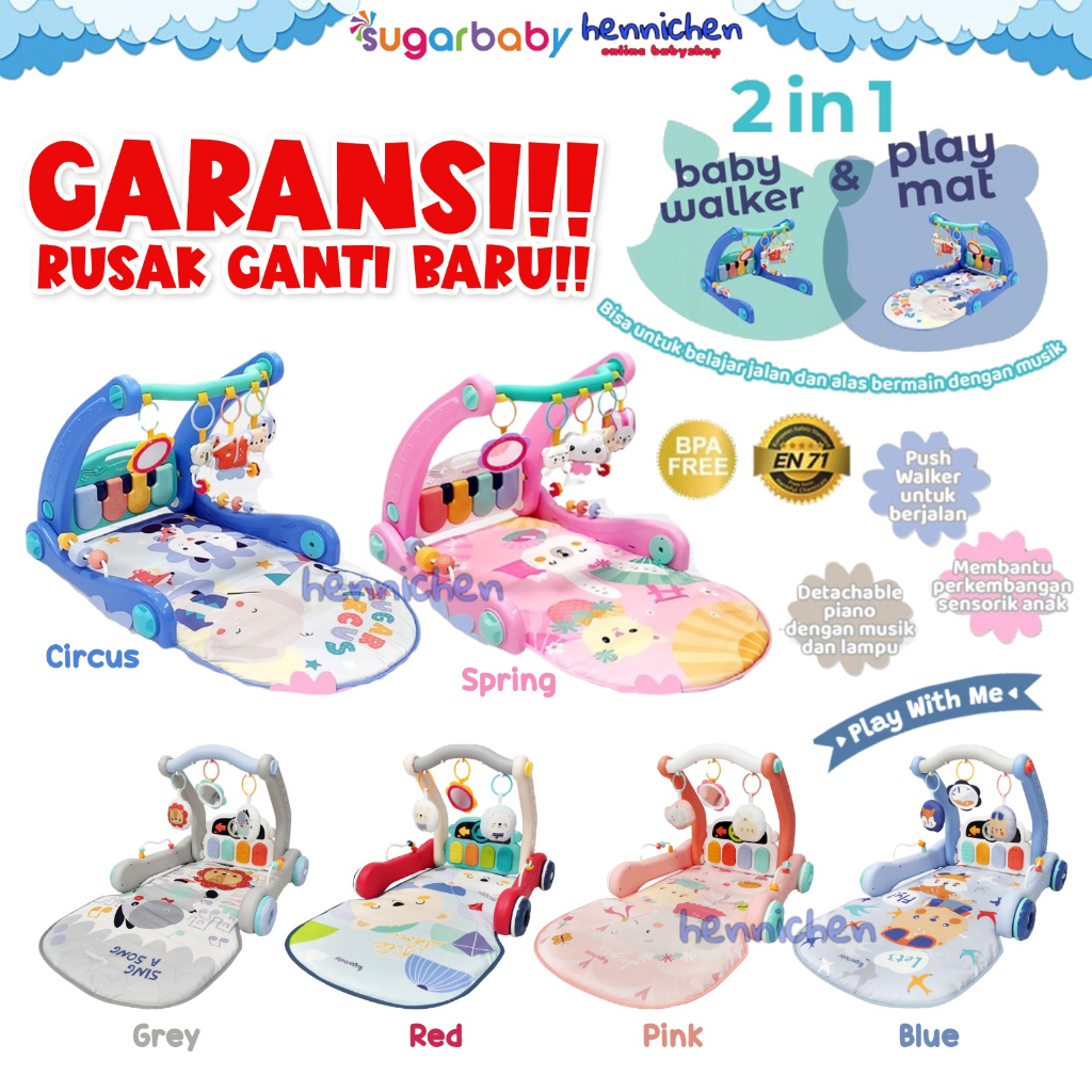 Jual SUGAR BABY 2in1 WALKER PLAYMAT PLAY WITH ME SUGARBABY BABY WALKER