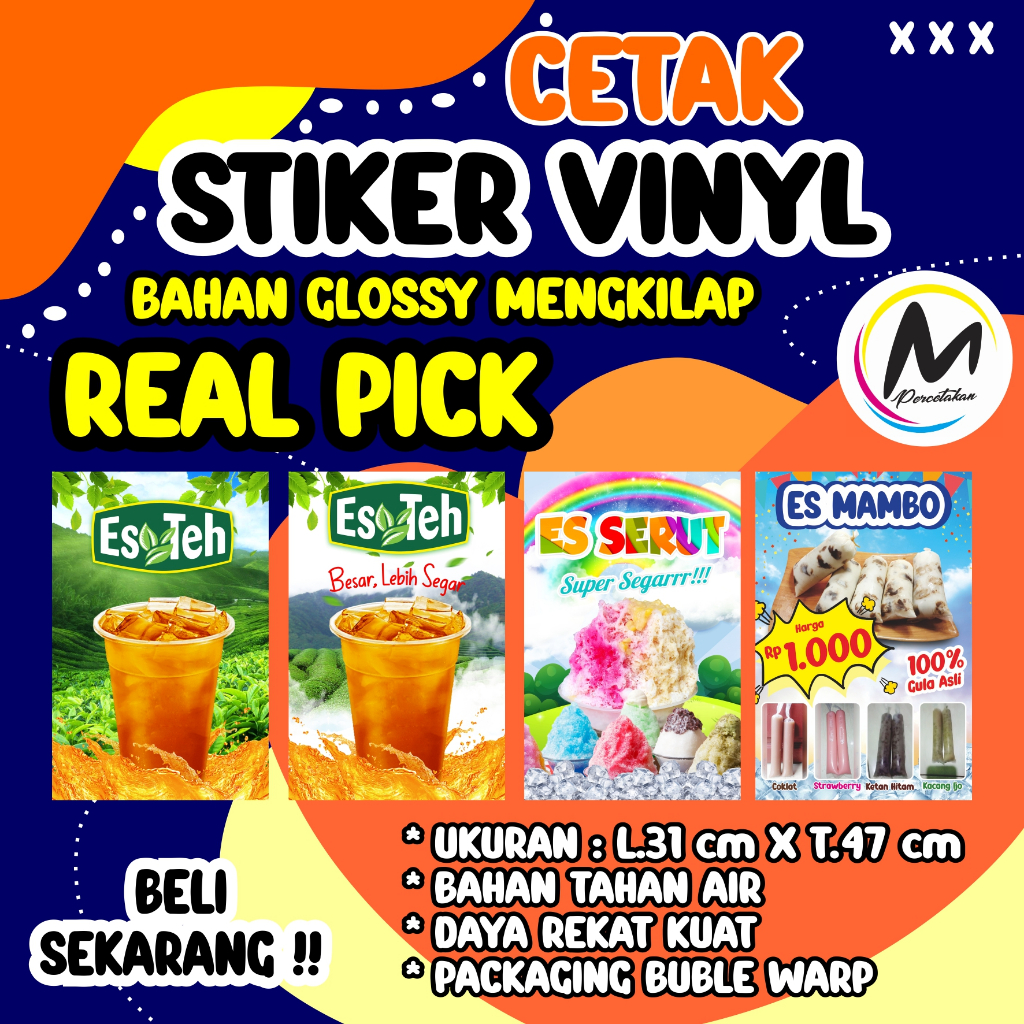 Jual CETAK STIKER / Stiker Gerobak / Stiker Standbooth / Stiker A3 ...