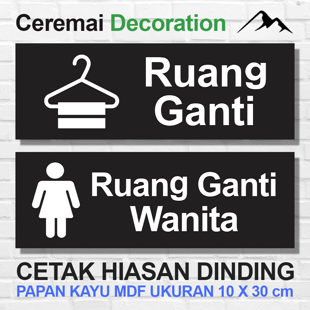 Jual CM DECOR - PAPAN RUANG GANTI PRIA WANITA FITTING ROOM BAJU PAKAIAN ...