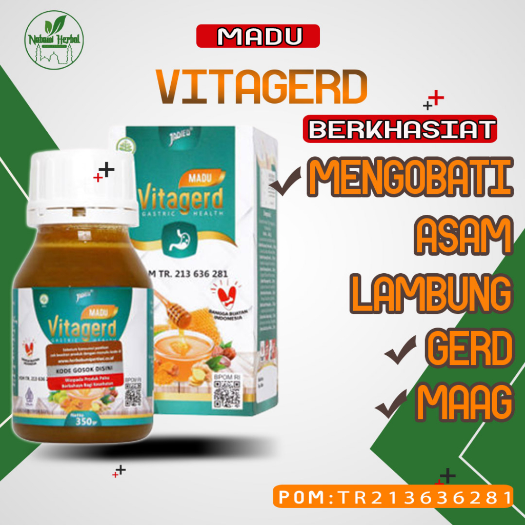 Jual Madu Vitagerd Obat Herbal Berkhasiat Untuk Asam Lambung Maag Dan