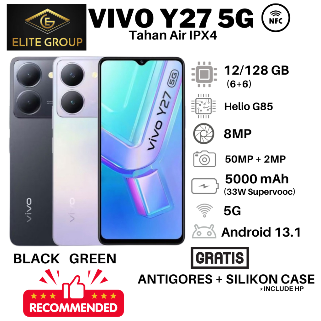 Jual VIVO Y27 6/128 GB 5G & Y27 6/128 GB 4G GARANSI RESMI VIVO ...