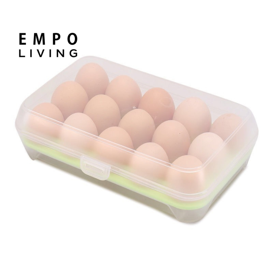 Jual EMPO Tempat Telur Box Isi 15 Lubang Sekat Kotak Telor Storage Box ...