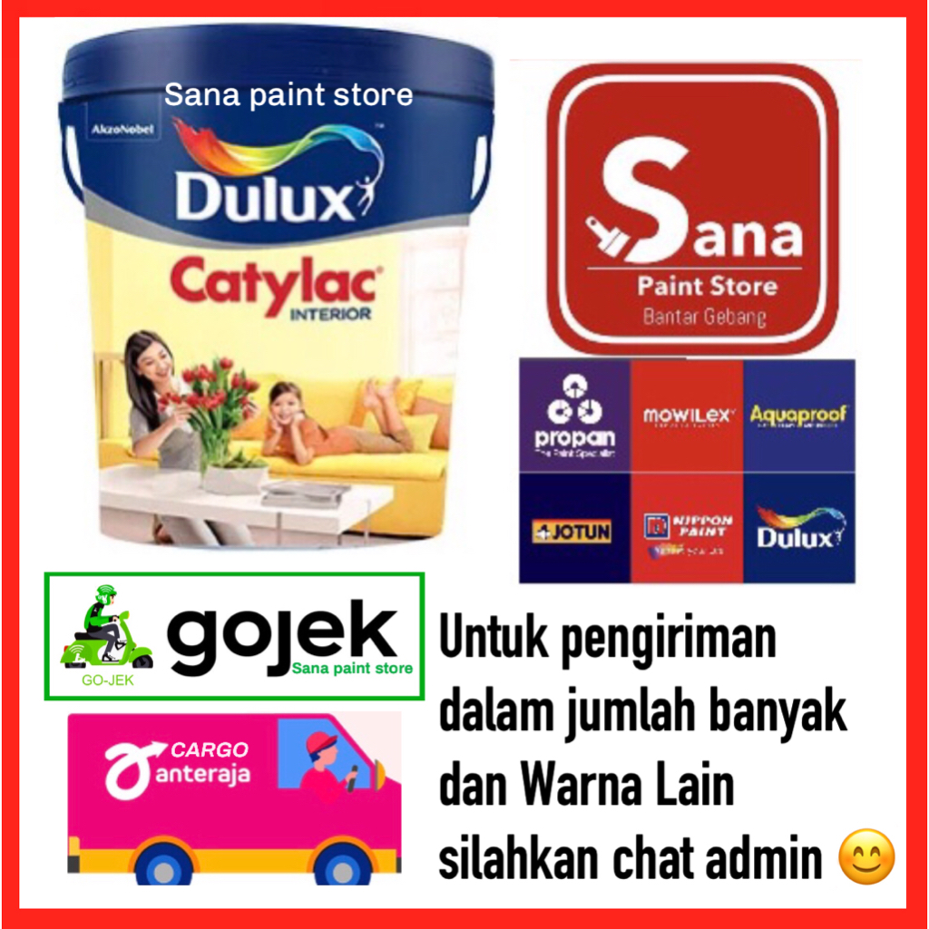 Jual Cat Dulux Catylac Interior Putih Dan Warna 25 Kg Bisa Request Dan Custom Warna Shopee 1630