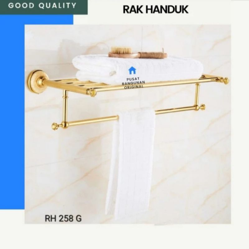 Jual RAK HANDUK 5 BARIS GANTUNGAN HANDUK 5 BARIS GOLD EMAS GIOK KLASIK ...